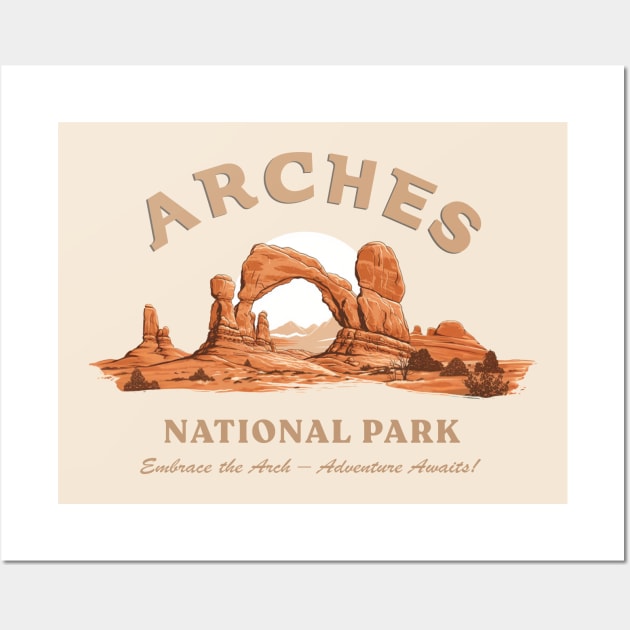 Arches National Park Wall Art by Retro Travel Design